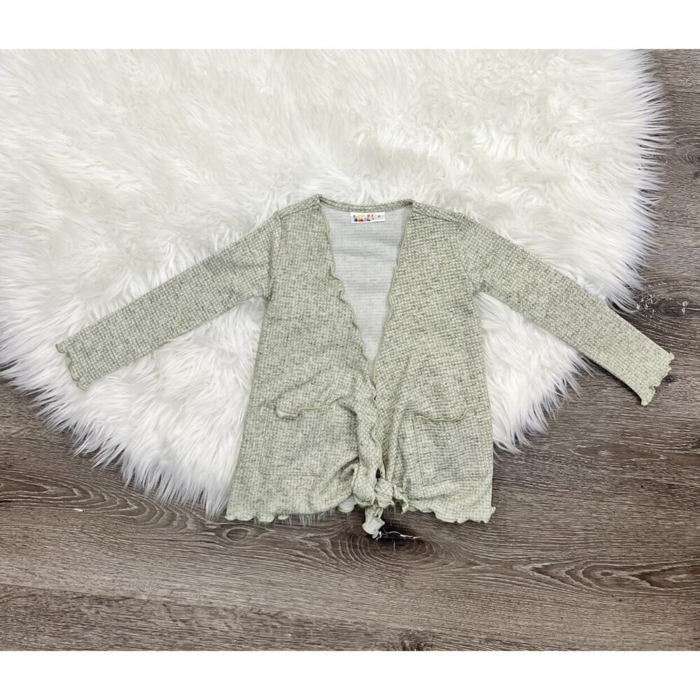 Dot Dot Smile Olive Colored Cardigan Size 2T